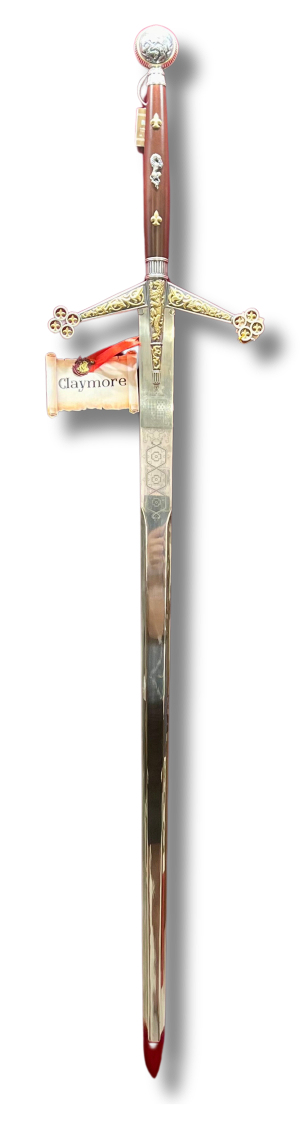 ESPADA  CLAYMORE  PLATA  DEC/ORO